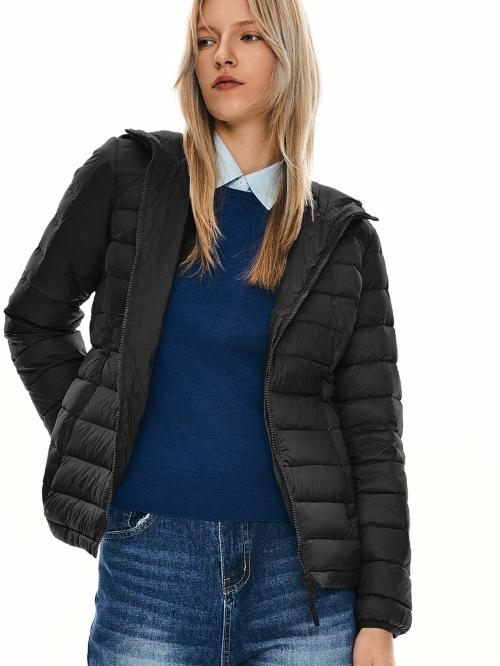 Orolay Packable Down Jacket Women’s Medium Black Hooded